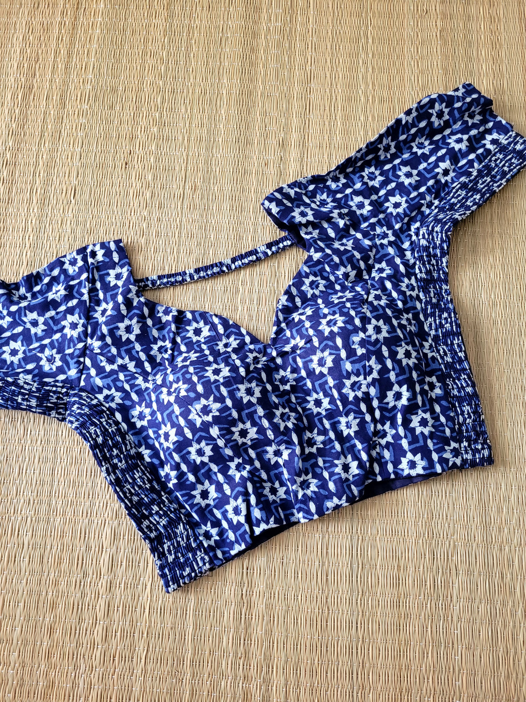 Stretchable Cotton Block Printed Blouse