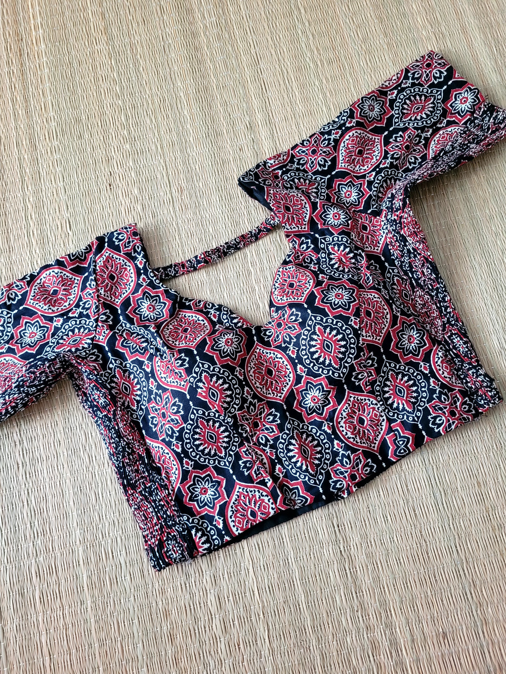 Stretchable Cotton Block Printed Blouse