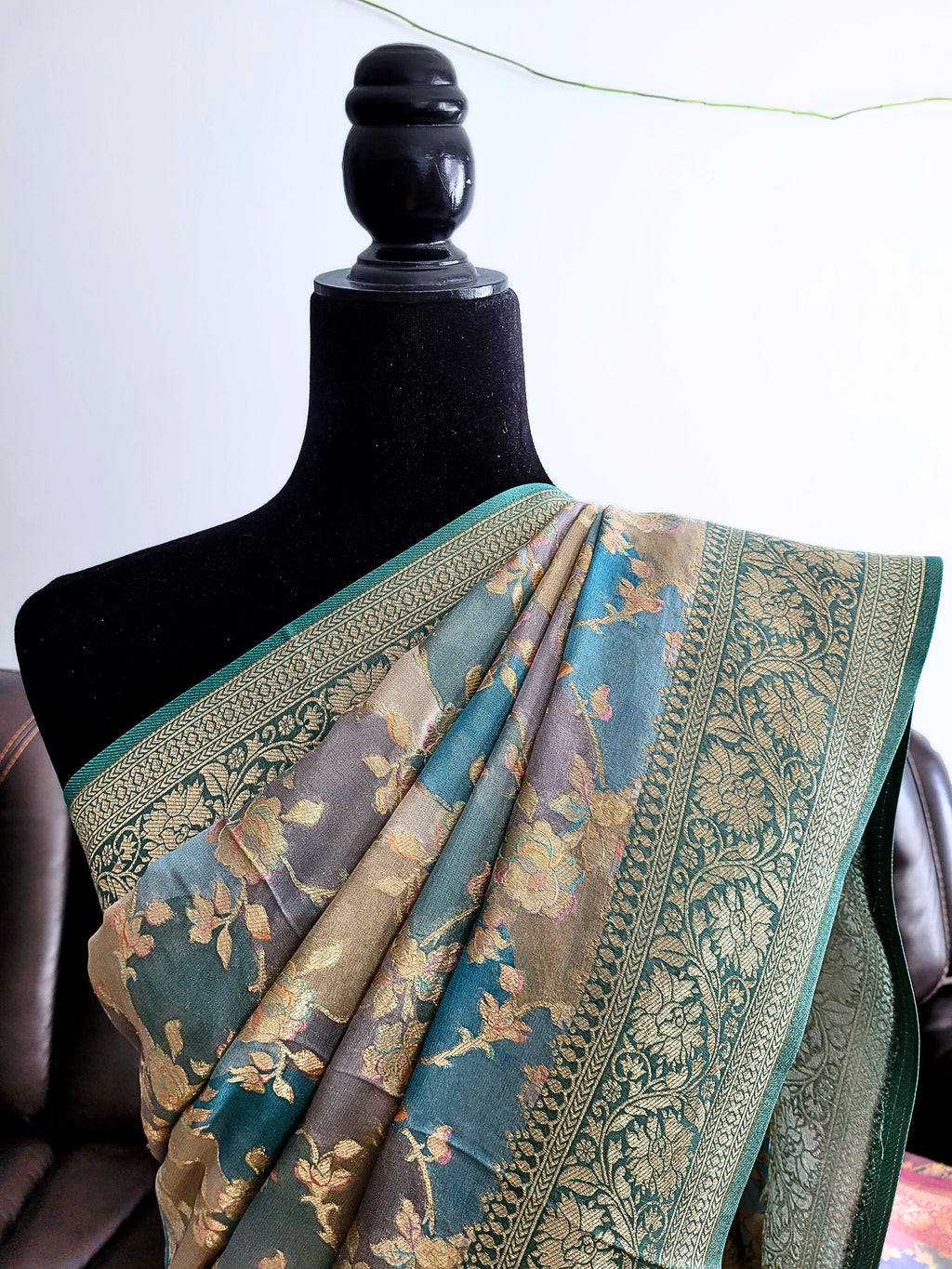 Pure Khadi Georgette Rangkat Saree