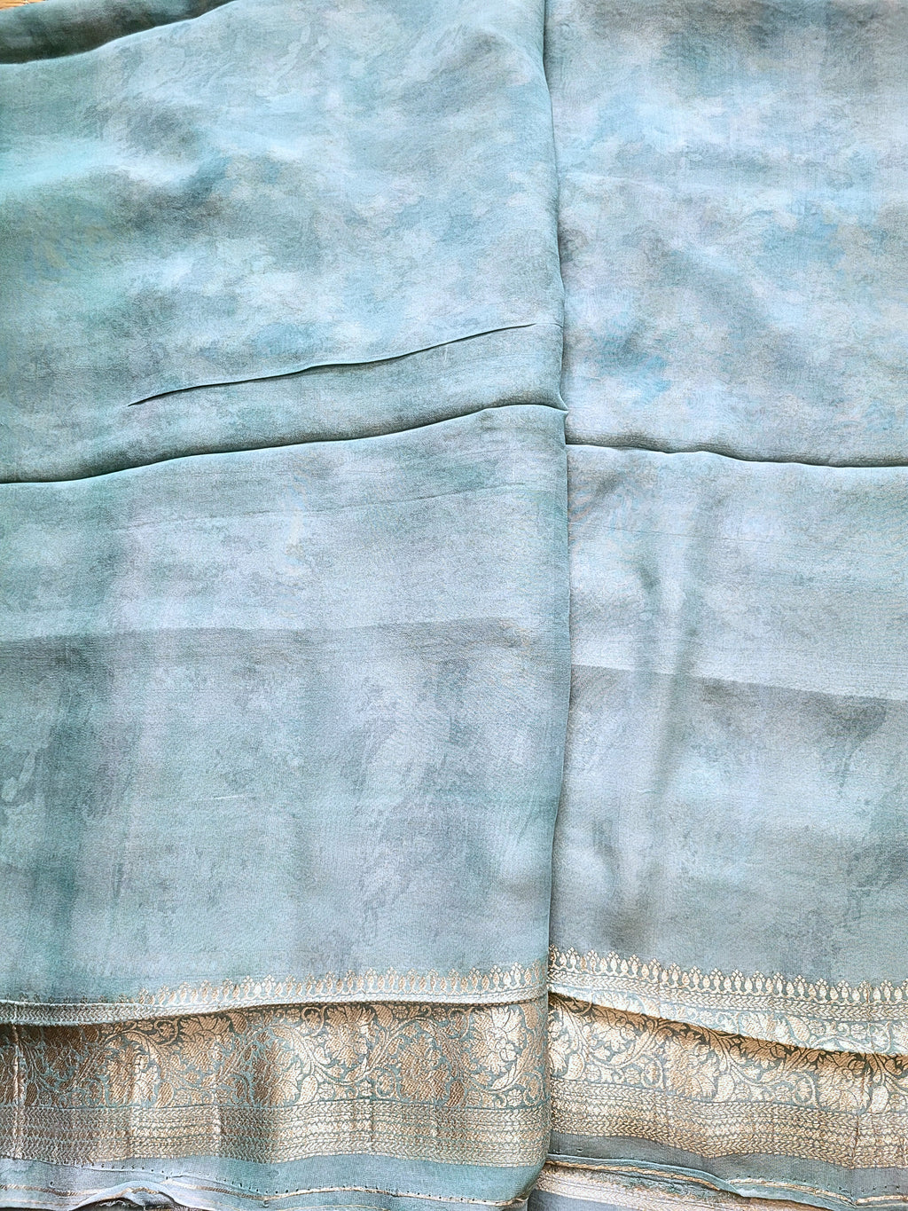 Pure Khadi Georgette Rangkat Saree
