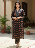 Printed Cotton Kurti With Pant