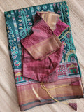 Semi Silk Saree With Pre-stitched Blouse