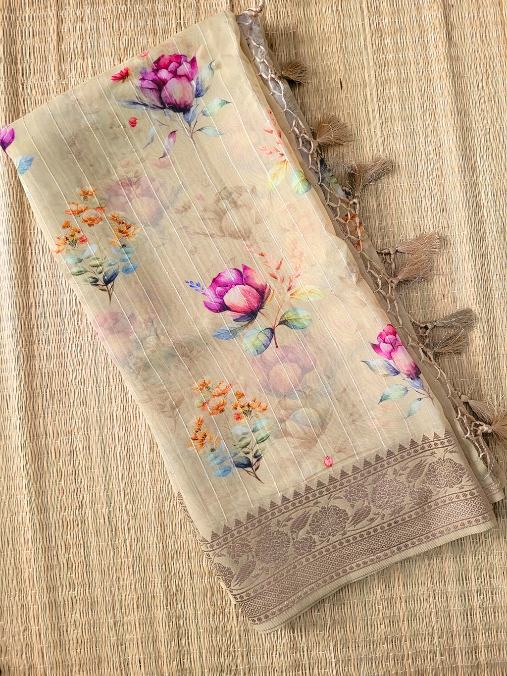 Banaras Georgette Printed Saree