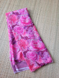 Pink Floral Pure Chiffon Saree With Embroidery