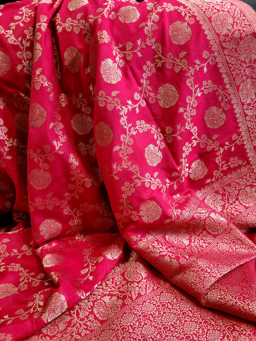Semi Georgette Banaras Silk Saree