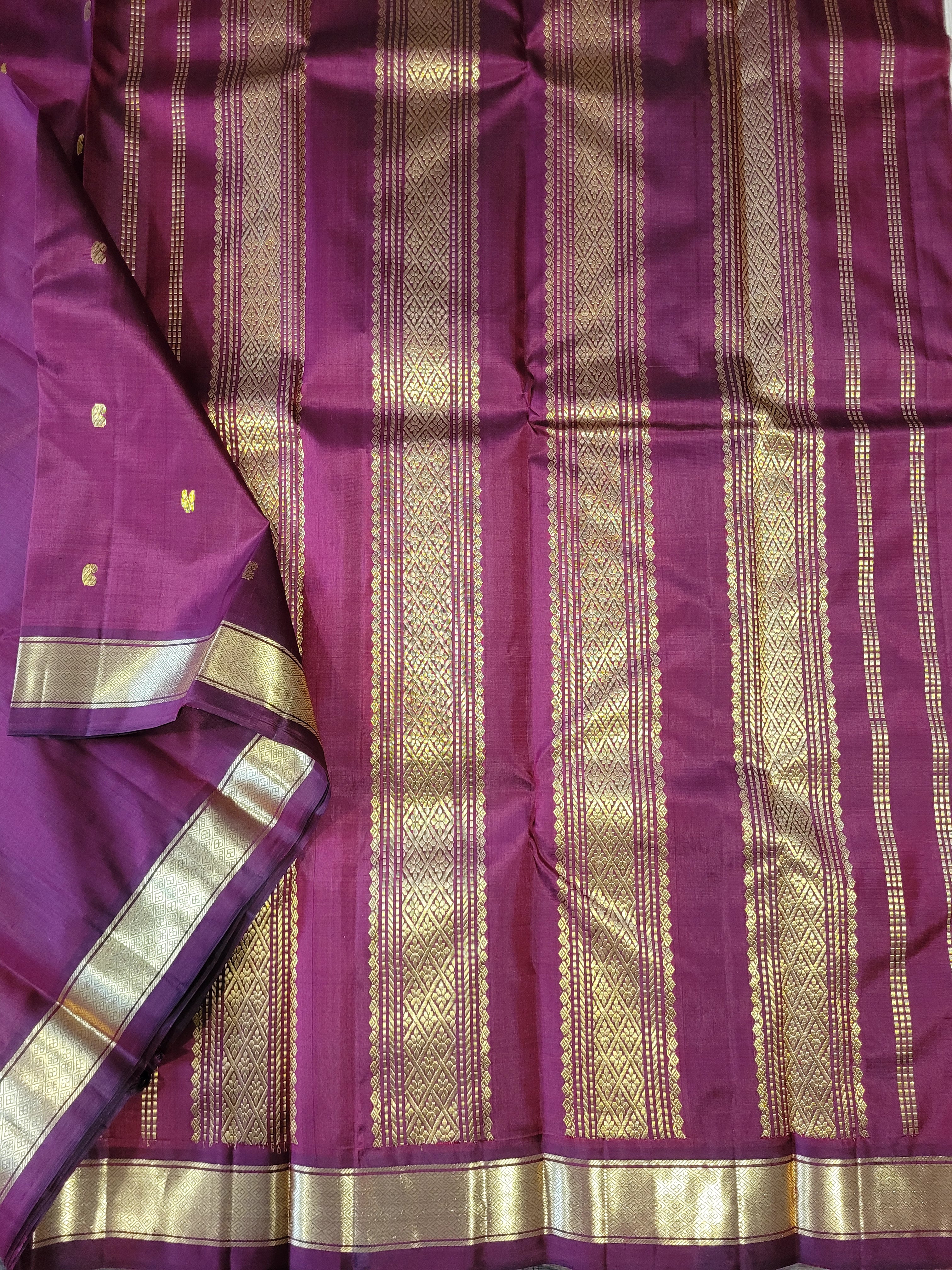 Maroon Kanchipuram Handloom Silk Saree