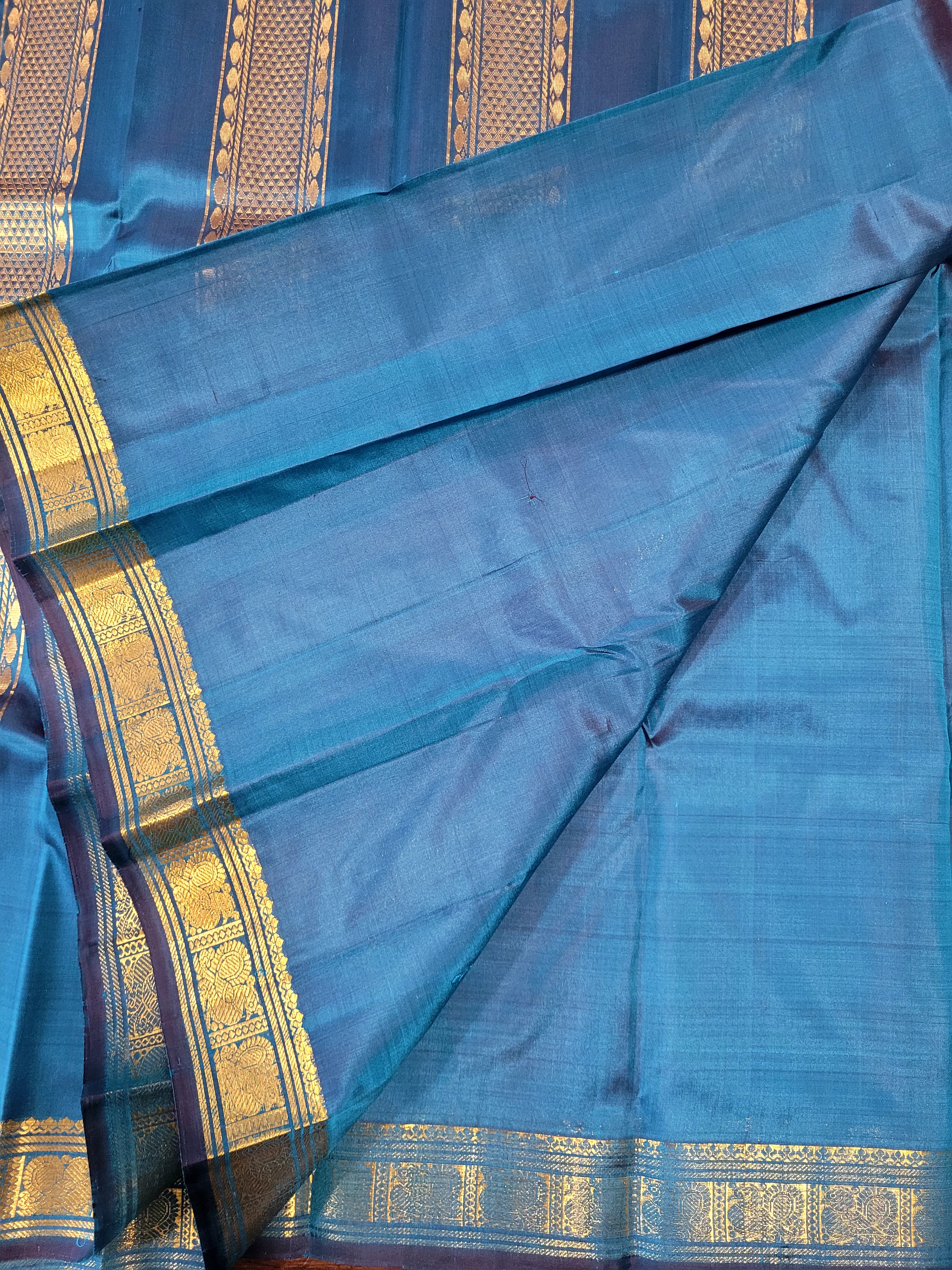 Blue Kanchipuram Handloom Silk Saree