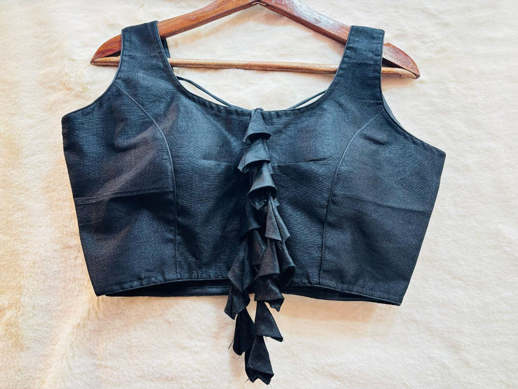 Raw Silk Sleeveless Blouse