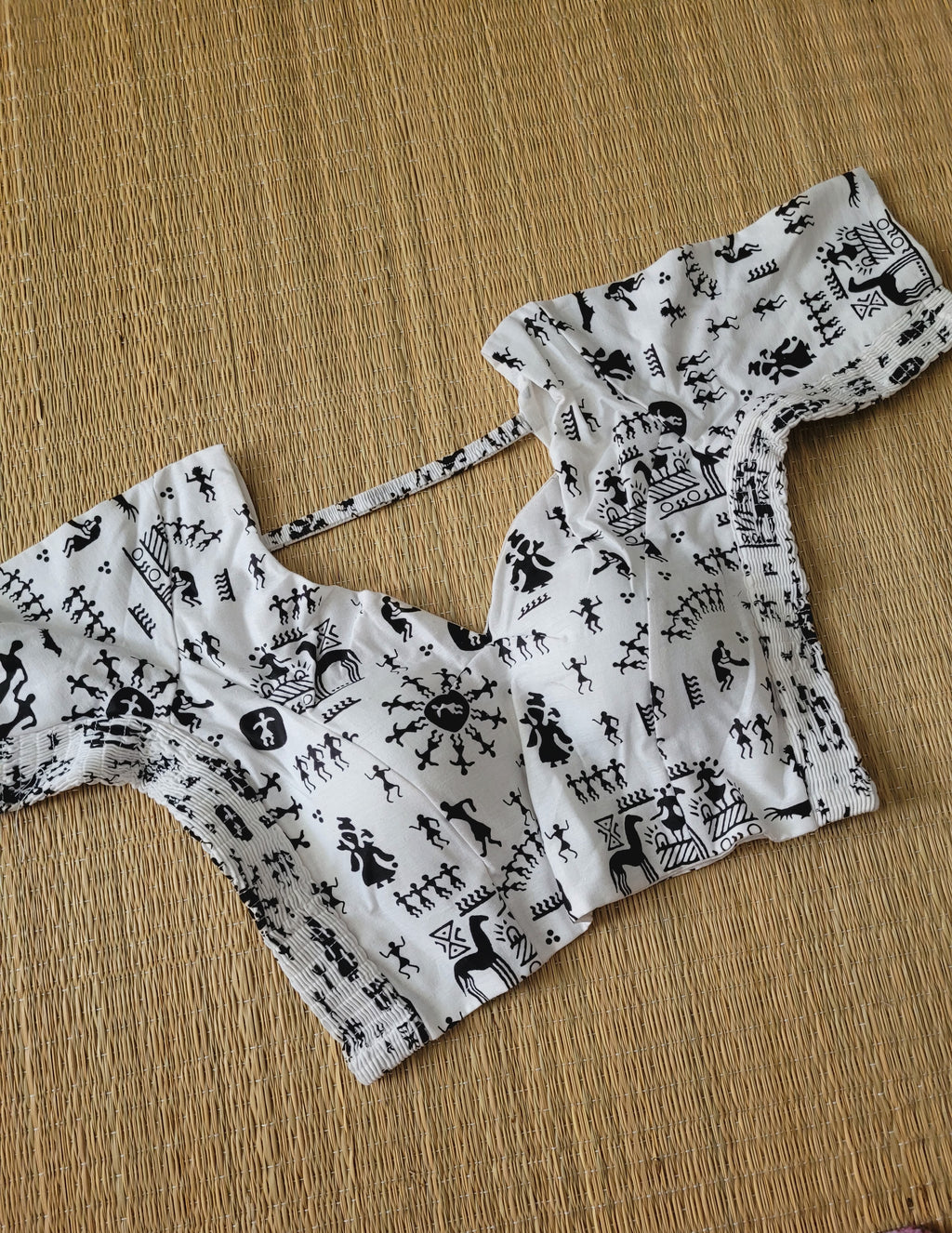Stretchable Cotton Block Printed Blouse