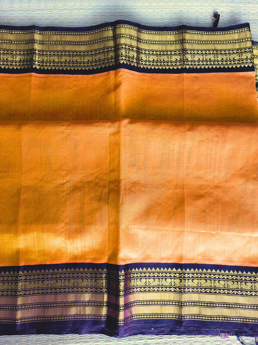 Honey Color Kanjivaram Sico Saree With Stitched Blouse