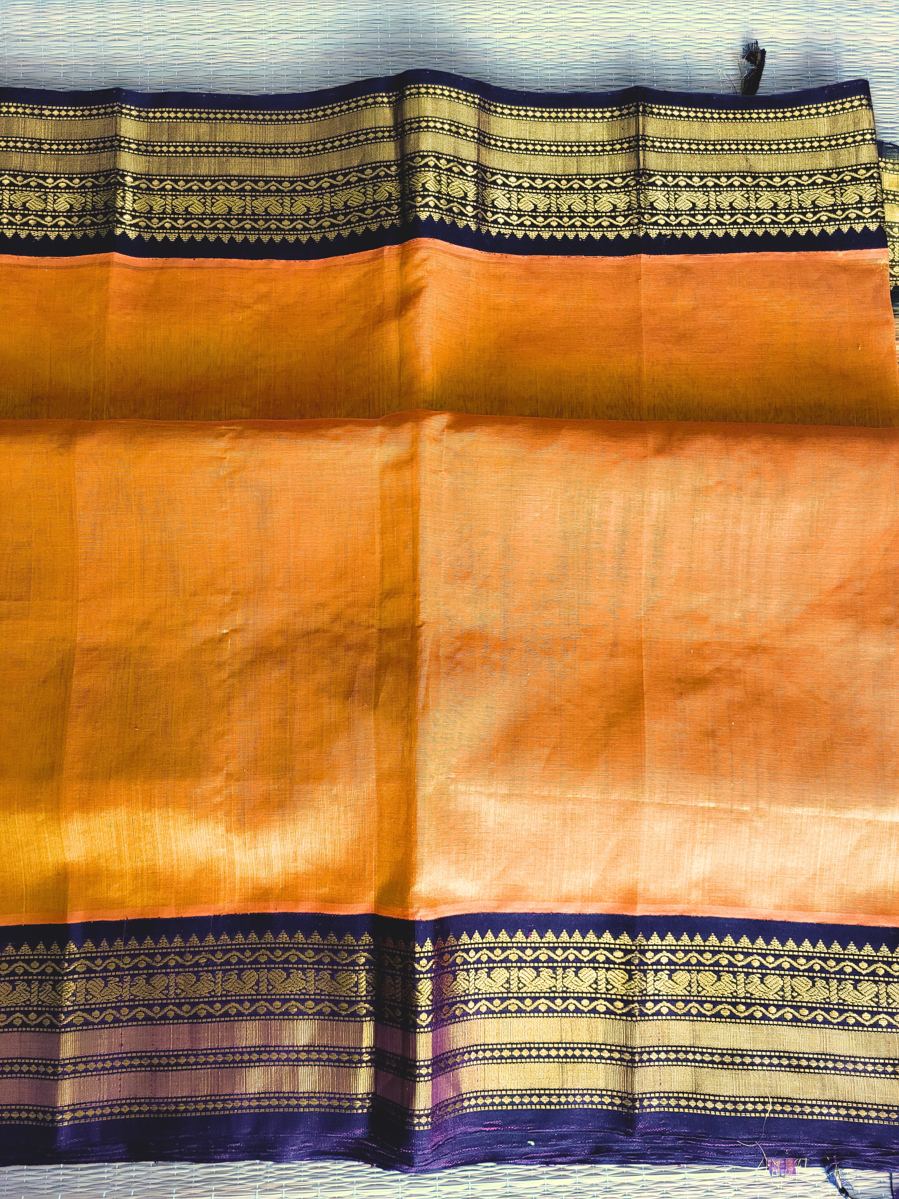 Honey Color Kanjivaram Sico Saree With Stitched Blouse