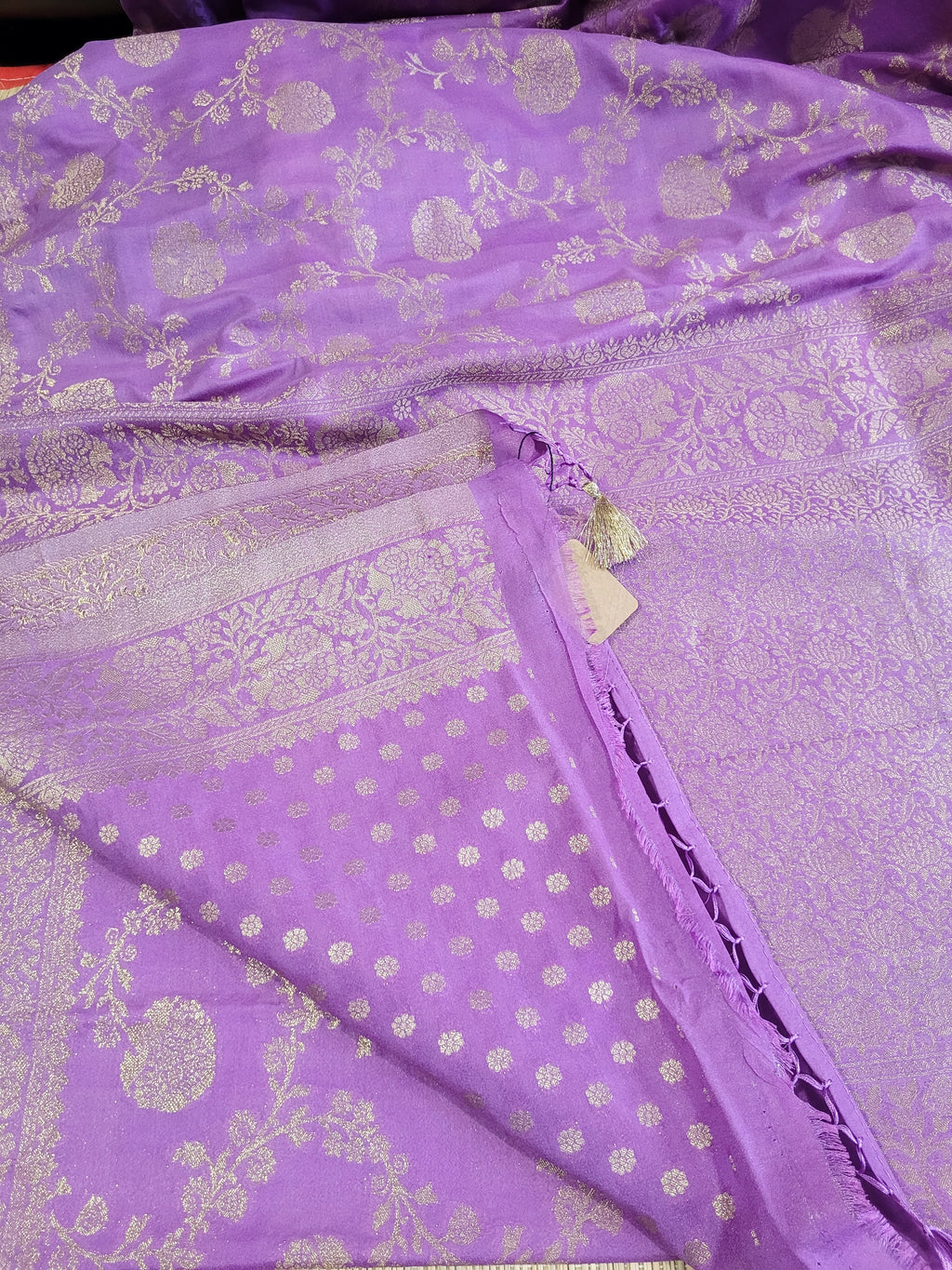 Semi Georgette Banaras Silk Saree